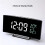 Curved Screen LED Clock with Temperature and Humidity Display Mirror Digital Alarm Clock Multi-Function Clock 7816 6