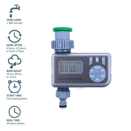 Electronic Automatic LCD Display Water Timer Digital Irrigation Controller Waterproof Cover Garden Watering Pump 1