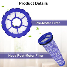 Lot de 2 Filtres Hepa Post-Moteur et Pré-Moteur de Remplacement pour Aspirateur pour DC50, Références 965081-01 et 965080-01