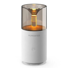 Candlelight Aroma Diffuser USB Electric Ultrasonic Mist Maker Air Humidifier for Car Fragrance Essential Diffuser White