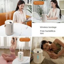 Wireless Humidifier with USB,Silent Operation for Bedroom,Essential Oil Aromatherapy,Rechargeable Air Hydrator B