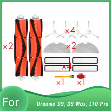 14 Piezas para Aspiradoras para D9, D9 Max y L10 Pro, Cepillos Laterales con Filtro HEPA, Mopas y Almohadillas Ultraduraderas.