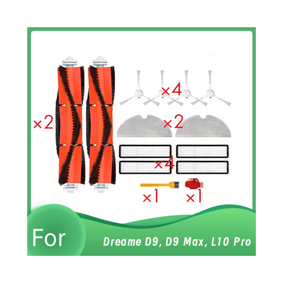 14 Pcs For D9, D9 Max, L10 Pro Robot Vacuum Roller Side Brush Hepa Filter Mop Pad Ultra Durable Accessories 6033000197627