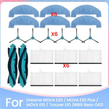Repuesto de Cepillo, Filtro y Paño para Mopa IRBIS Bean 0421 para MOVA E20 / MOVA E20 / MOVA E10 / Trouver E10