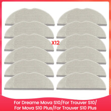 Mop Cloth Pads for Mova S10/Trouver S10/Mova S10 /Trouver S10 Spare Parts 12PCS