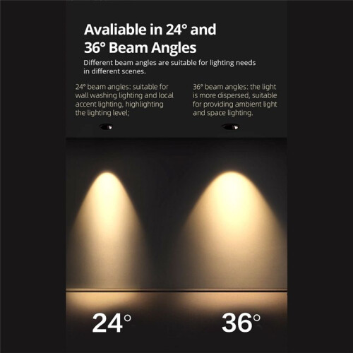 Matter WiFi LED Spotlight 12W Anti-Glare Dimmable Ceiling Light 36Angle Adjustable Support Voice Control 1