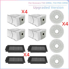 Accesorios para Aspiradoras para T50 PRO OMNI / T50 OMNI: Rodillo Principal, Cepillo Lateral, Filtro HEPA, Paño de Fregona, Bolsa para Polvo.
