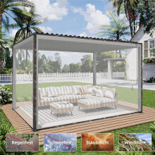 10x12 FT Clear Tarp Heavy Duty Waterproof, Clear Tarps with Grommets, Clear Plastic Tarp with Reinforced