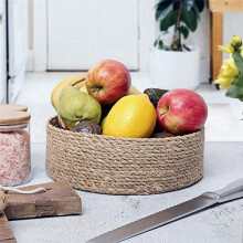 Straw Woven Basket Laundry Hamper Wear-Resistant Snacks Toys Storage Bag Sundries Storage Bins for Dorm