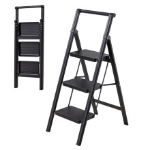 Anti-Slip 3 Step Ladder with Wide Pedals