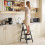 Living And Home Anti-Slip 3 Step Ladder with Wide Pedals 3