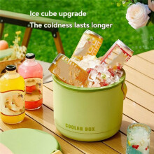 Cubitera con Tapa y Bandeja Incorporada, Apta para Refrigerador y con Aislamiento, Ideal para Fiestas, Picnics y Campamentos.