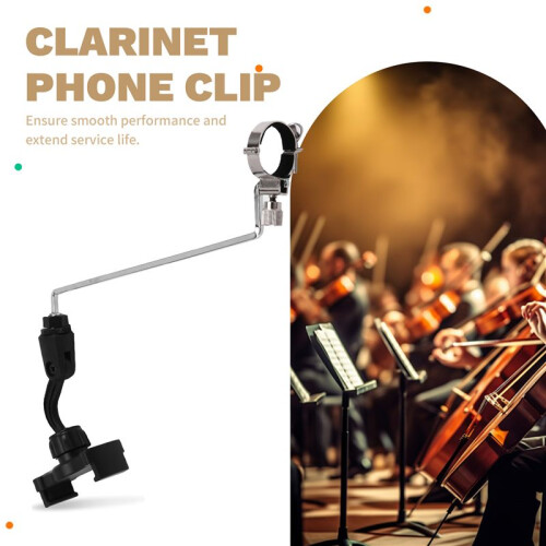Clarinet Phone Holder Accessory Clarinet Phone Clip for Marching Band Performances 2