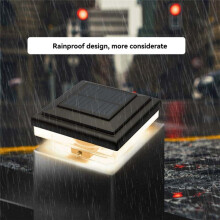 Solar Post Cap Light Outdoor Patio Fence Post Light Solar Waterproof Fence Post Light Patio Warm Lighting
