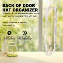 2ST Macrame Hatthängare Boho Hattställ Cowboy Hatthängare Baksida Hattorganisator 170cm