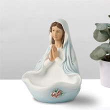 Virgin Mary Sculpture Statue Storage Ornaments Home Altar Statue Catholic Religious Saint Home Decor White