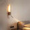 3000K Warm Light LED Wall Sconces Bedroom Bedside Wall Mounted Lamp Adjustable Light  for Hotel Room Master White 3