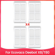 Filtro de Caja de Polvo para Aspiradora para Deebot X8/T80, Repuestos, Accesorios de Limpieza Eficientes para el Hogar (4 Unidades)