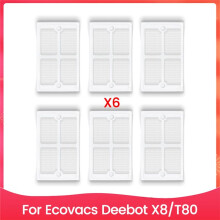Filtro de Caja de Polvo para Aspiradora para Deebot X8/T80, Repuestos, Accesorios de Limpieza Eficientes para el Hogar (6 Unidades)