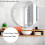 Frameless Mirror Mounting Hardware Kit Mirror Holder Clips Round Shape Dual-Screw Fixing Mirror Glass Hanging Bracket 3