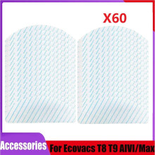 60Pcs Disposable Strong Rag Mop Cloths Pads for Deebot OZMO T8 AIVI T8 Max T9 AIVI AIVI+ Vacuum Cleaner Parts