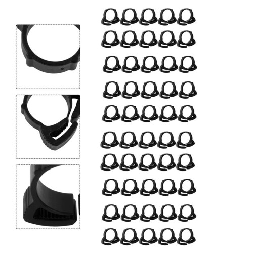 50PCS PE Pipe Clamp Φ16 Irrigation Pipe Fixed to Prevent Water Leakage Sprinkler Drip Pipe Accessories Fixed Snaps 2