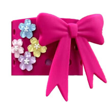 Voor 40oz Reisbeker Bow Cup Cover Siliconen Beker Beschermhoes Decoratieve Bekerhoes Rozenrood