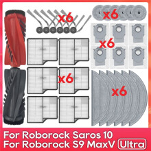 Accesorios para Saros 10 / S9 MaxV Ultra / S90ver / G30 / A1460RR, Cepillo Lateral Principal, Filtro, Kit de Mopa Edgewise