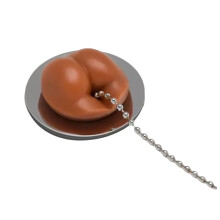 Nouveau Bouchon de Crépine D'Évier de Cuisine de Simulation avec Chaîne Couvercle de Drain de de Salle de Bain Décor de Cuisine Universel C