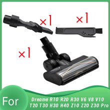 3Pcs for R10 R20 R30 T30 Vacuum Cleaner Floor Brush Soft Floor Brush with Led Dust Light