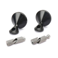 Motorcycle Accessories Handlebar End Mirror Side Rotation for GTS 300 GTS300 GTV 300 GTV300 Black