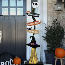 Escoba de Bruja Luminosa de Halloween, Decoración para el Hogar y el Exterior, Accesorios para Fiestas Navideñas, Jardín, Espeluznante y Brillante.