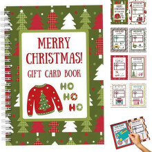 Christmas,Gift Card Book for Christmas Spiral-Bound Book Surprises  Every Page DIY Personalized Xmas Gifts