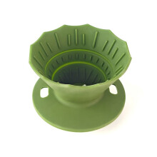 Pour over Coffee Dripper Filter Silicone Camping Coffee Filter for Travel Camping Office Home Coffee Accessories Green