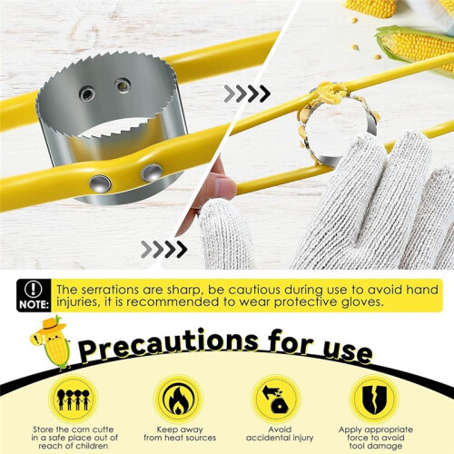 2PCS Corn Remover Tool Corn Stripper for Quick Kernels Removal,Corn Kernels Stripper Corn Slicer for Corn Creamer 2