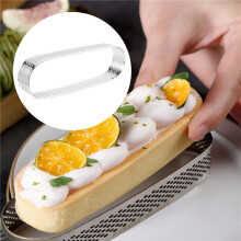 15 Sztuk Owalne Formy do Tartlet Perforowane Formy do Tart do Pieczenia OkrąGłY PierśCień Ze Stali Nierdzewnej do Tart Mus Ciasta Quiche