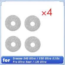 For X40 Ultra/X50 Ultra/L10s Pro Ultra Heat/L20 Ultra Cleaning Rag Robot Vacuum Cleaner Parts Replacement 4Pcs