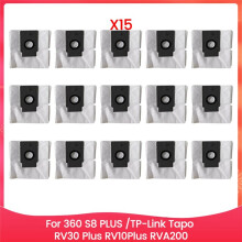 15 Sacs à Poussière pour 360 S8 pour Tapo RV30 RV10Plus RVA200 Pièces de Rechange