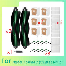 For 2 Q0520 Essential Vacuum Cleaner Accessories Roller Side Brush Filter Mop Pad Dust Bag