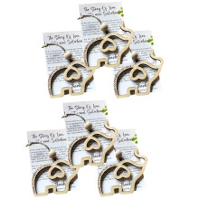 Love and Loyalty Story Elephant Wooden Decorative Gift Sisterhood and Friendship Animal Pendant