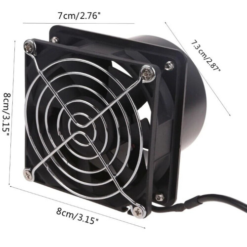 Rauchabsorber, Rauchabzugsventilator, Rohrkanal, Abluftventilator, USB, Einstellbare Geschwindigkeit, Rauchabsorber, Zubehör D 2