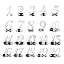Table Numbers Wedding Table Numbers Acrylic Table Numbers for Wedding Table Numbers Stands for Wedding (Silver)