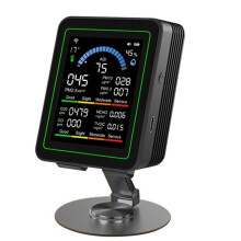 Tuya WiFi 10-in-1 Air Quality Monitor Formaldehyde Temperature Humidity Tester CO 2 Detector with Bracket Black