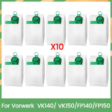 Kit de 10 Bolsas Desechables de Repuesto para Aspiradoras Verticales VK140/VK150/FP140/FP150.