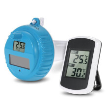 Pool Thermometer Floating, Digital Wireless Waterproof Thermometer with Indoor Temperature for Swimming Pool, Cold Pluge