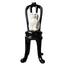 Katt och Stol Figurer Vintage Dekorativa Prydnadsföremål Heminredning Skrivbordsprydnader Utsökt Present