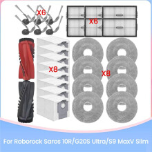 Repuestos para Aspiradora para Saros 10R/G20S Ultra/S9 MaxV Slim, Cepillo, Filtro HEPA, Mopa, Paño y Bolsa para el Polvo A