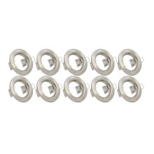 Monteringsram för Infälld LED-Taklampa Rund Spotlight i Satin, Downlight-Ram för Takspotlight MR16 GU10