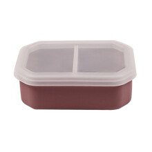 Silicon Lunchbox Bärbar Lunchbox med Lock Mikrovågs Lunchbox Bekväm Måltidsberedningsbehållare Rosa