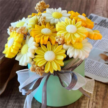4 Pcs Chrysanthemum Flower Silicone Mold Daisy Flower Fondant Cake Molds for Cake Chocolate Topper Decoration Cupcake